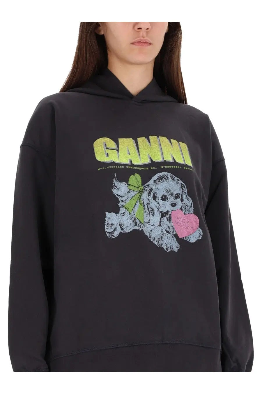 Ganni Women's Puppy Sweatshirt Grey, view 4