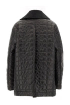 Ganni Women's Quilted Midi Jacket Grey, view 3