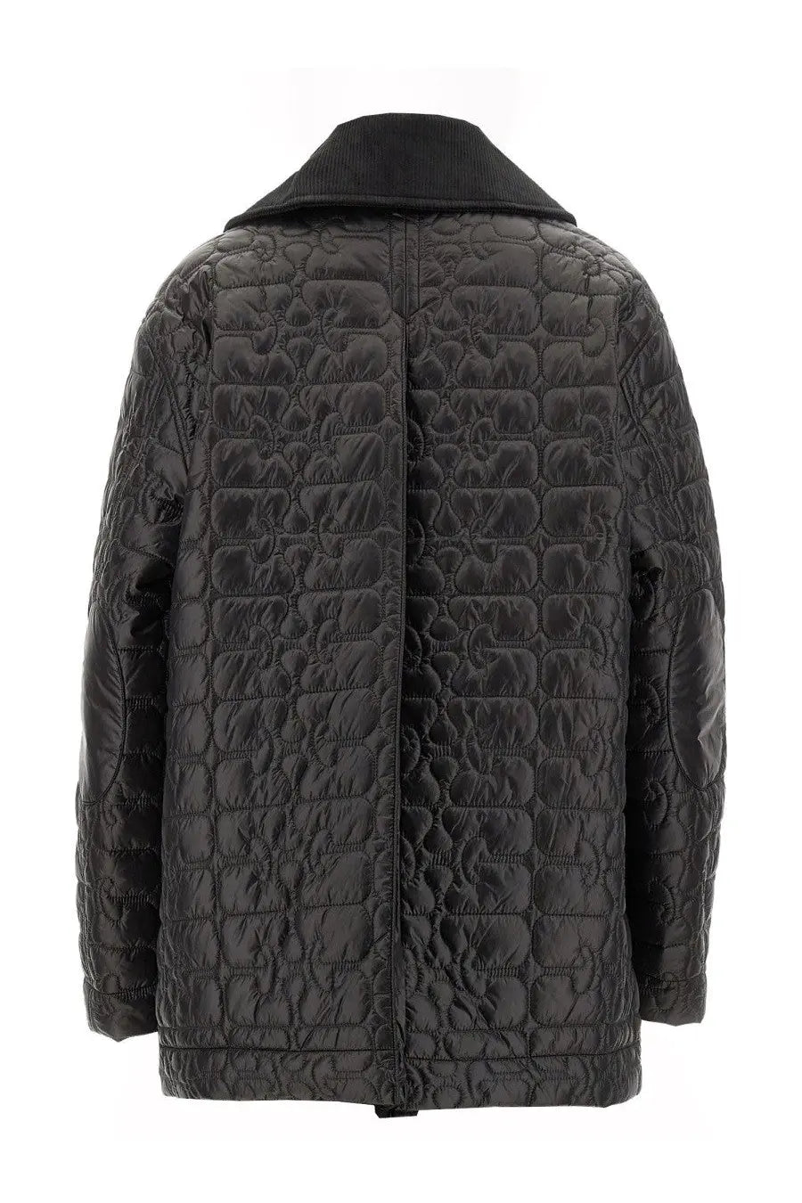 Ganni Women's Quilted Midi Jacket Grey, view 3