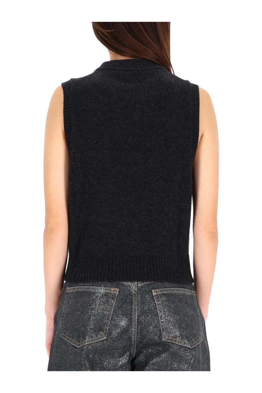 Ganni Women's Rose Vest Grey, view 3