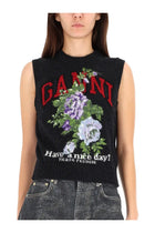 Ganni Women's Rose Vest Grey, view 4