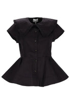 Ganni Women's Ruffle Shirt Black