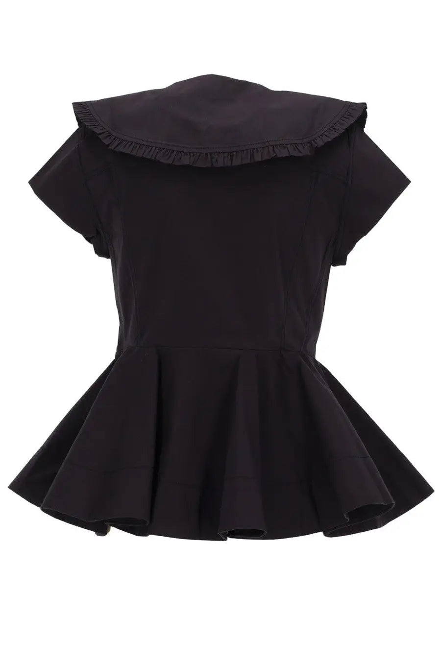 Ganni Women's Ruffle Shirt Black, view 2