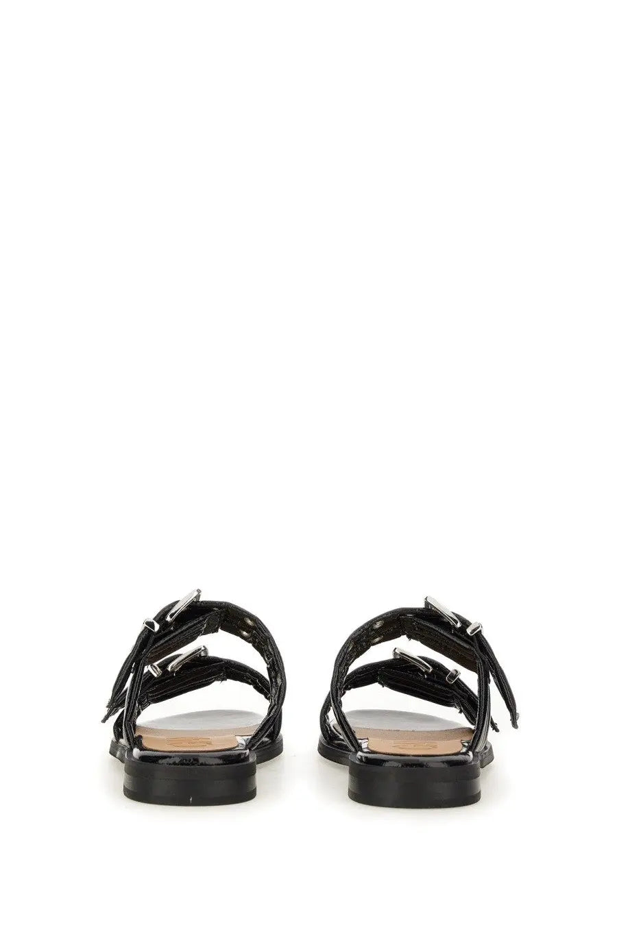 Ganni Women's Buckle Sandals Black, view 5