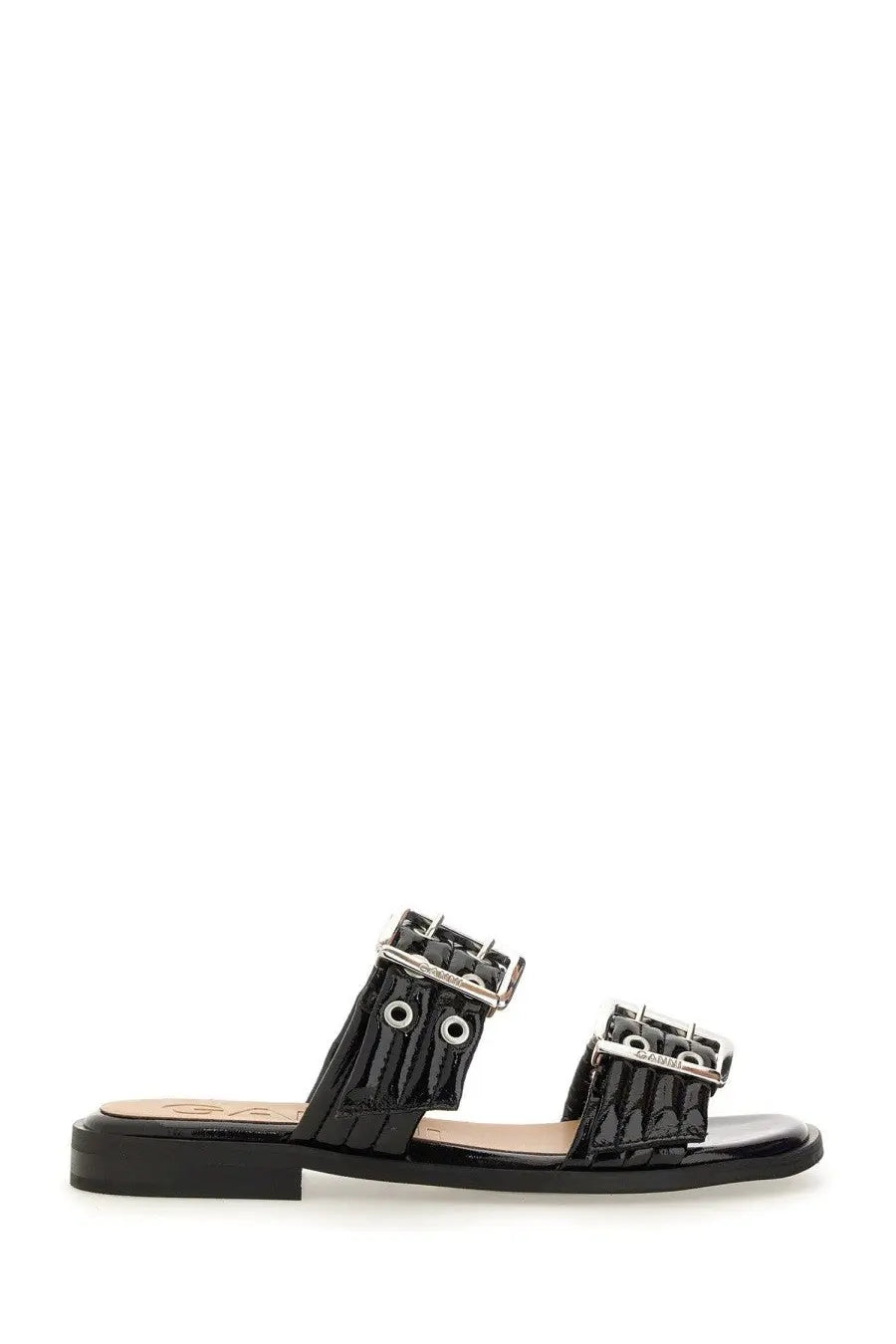 Ganni Women's Buckle Sandals Black