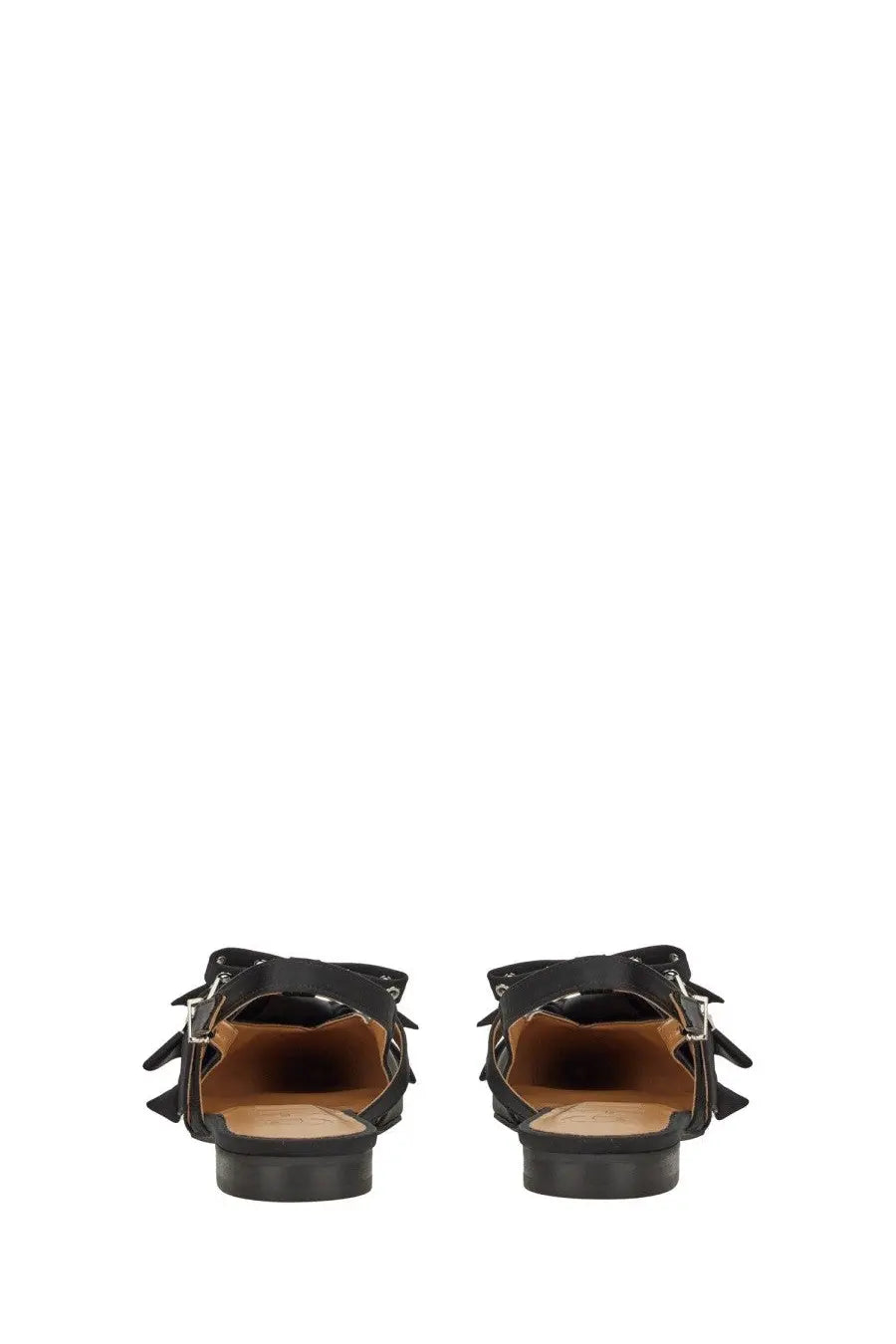 Ganni Women's Satin Ballet Flats Black, view 3
