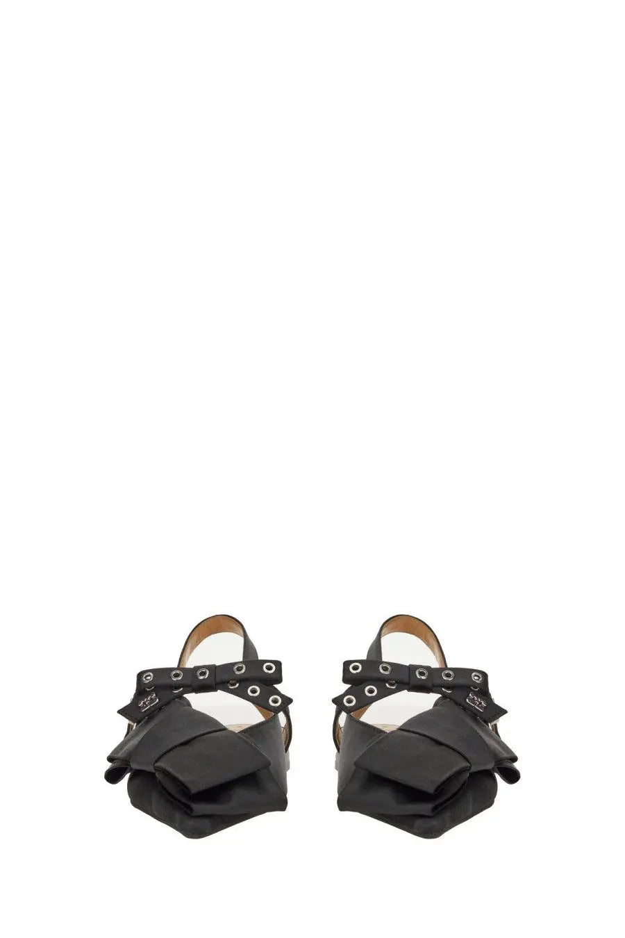 Ganni Women's Satin Ballet Flats Black, view 4