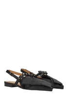 Ganni Women's Satin Ballet Flats Black, view 2