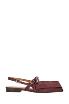 Ganni Women's Satin Ballet Flats Red