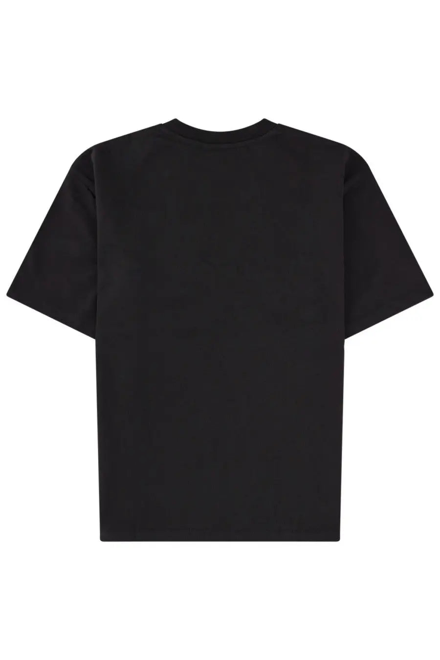 Black short-sleeved crew neck cotton t-shirt for women by Ganni suitable for casual wear