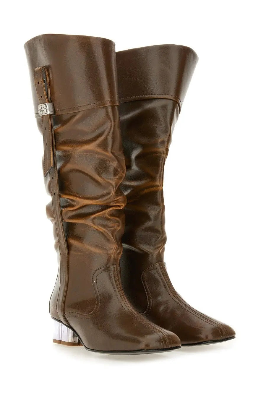 Ganni Women's Slouchy Boot Butterfly Black, view 2