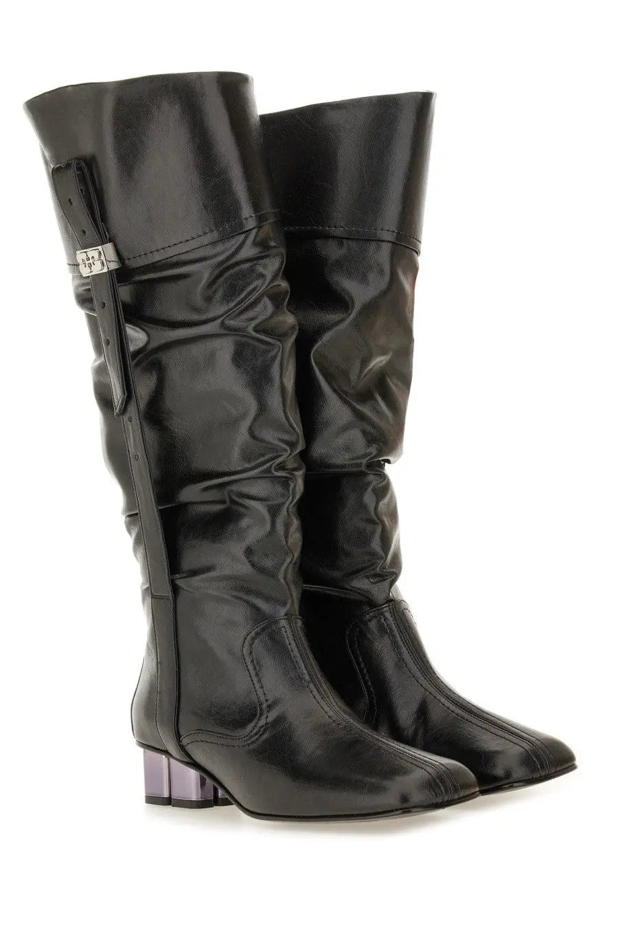 Ganni Women's Slouchy Boot Butterfly Black, view 2