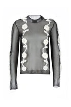 Ganni Women's Tops in Mesh Black