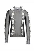 Ganni Women's Tops in Mesh Black, view 2