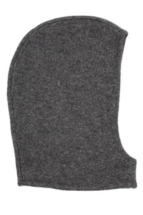 Ganni women’s wool balaclava grey in dark gray knitted seamless textured fabric for cold weather use