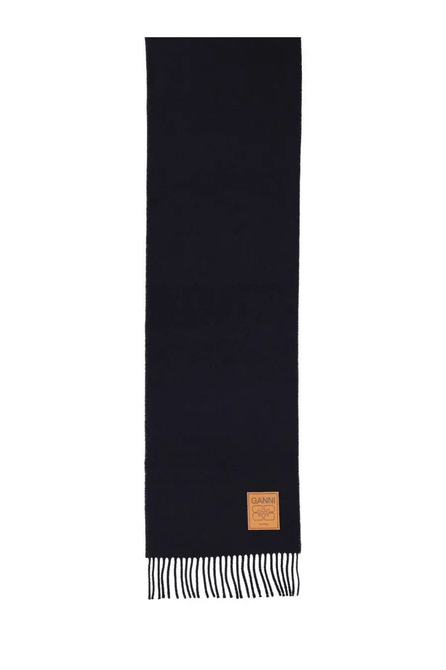 Ganni Women's Wool Scarf Blue, view 2