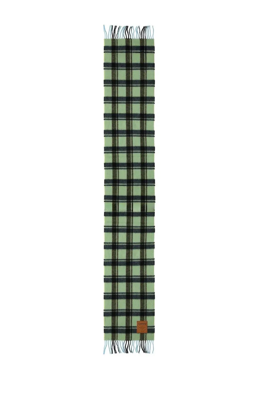 Ganni Women's Wool Scarf Green