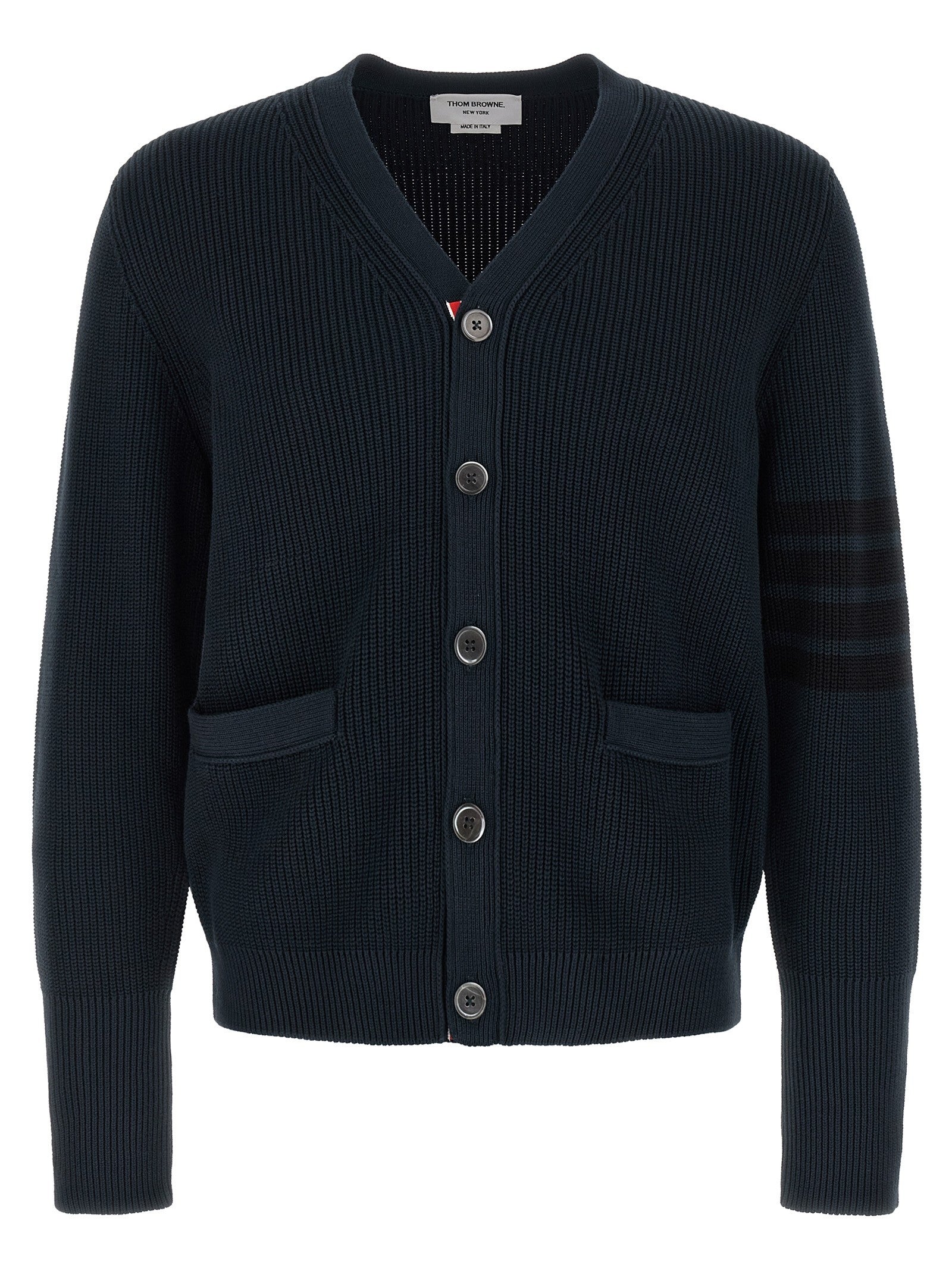 Thom Browne Garment Dye Cardigan Blue