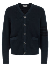 Thom Browne Garment Dye Cardigan Blue