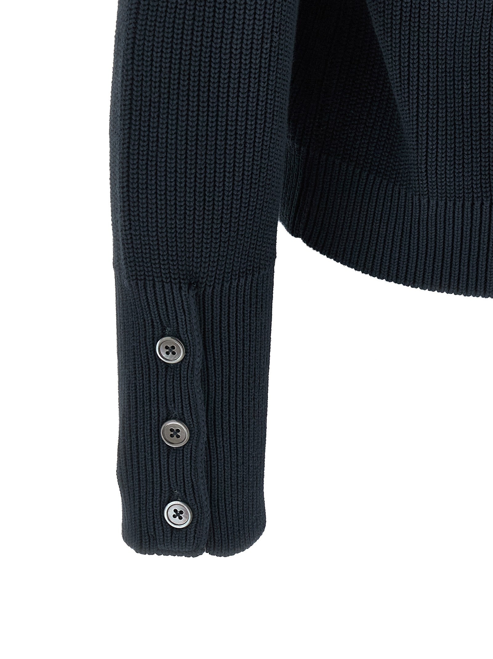 Thom Browne Garment Dye Cardigan Blue