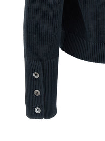 Thom Browne Garment Dye Cardigan Blue