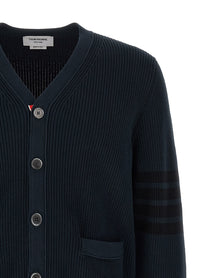 Thom Browne Garment Dye Cardigan Blue