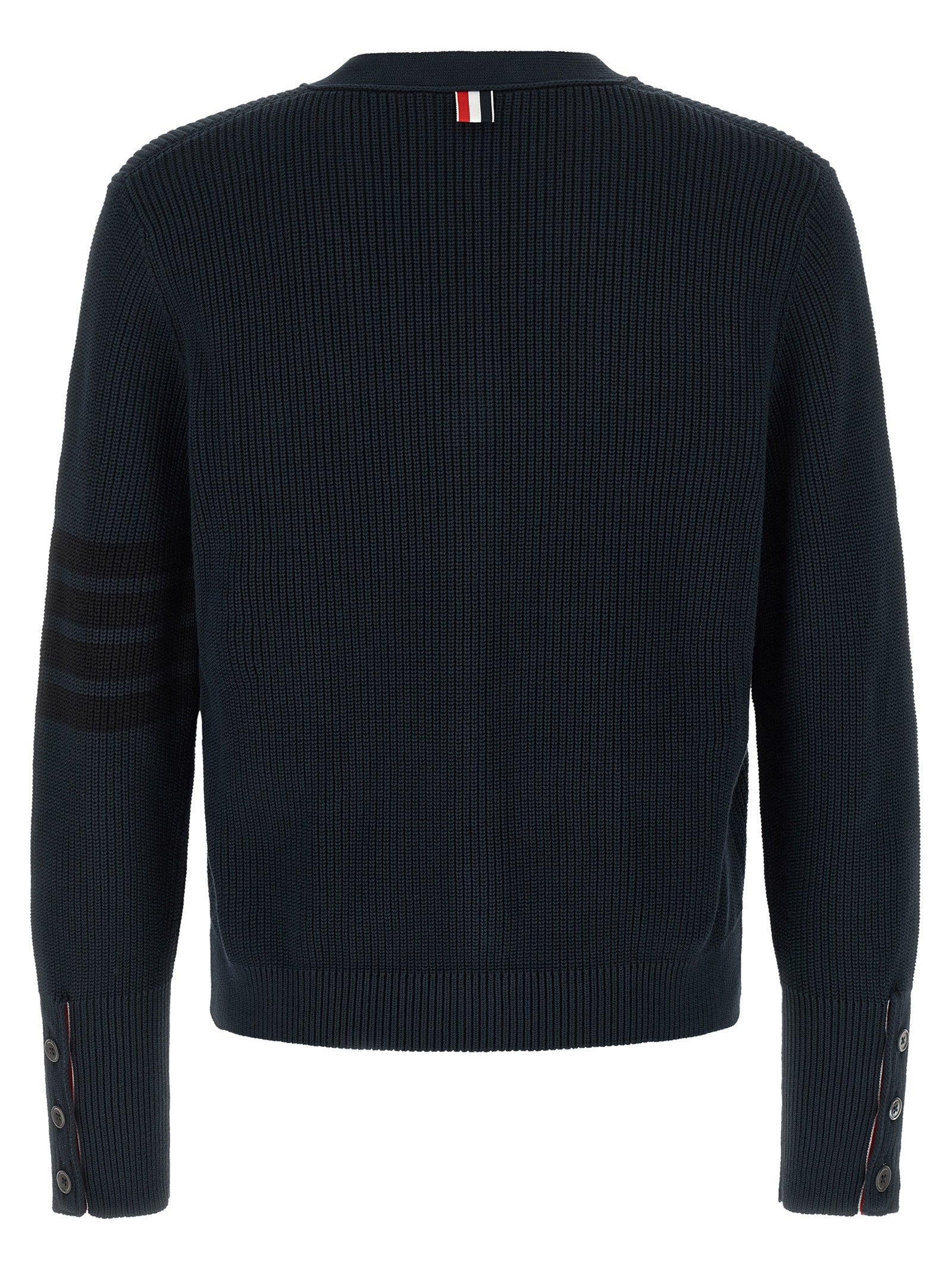 Thom Browne Garment Dye Cardigan Blue