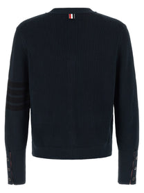 Thom Browne Garment Dye Cardigan Blue