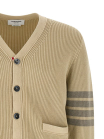 Thom Browne Garment Dye Cardigan Beige