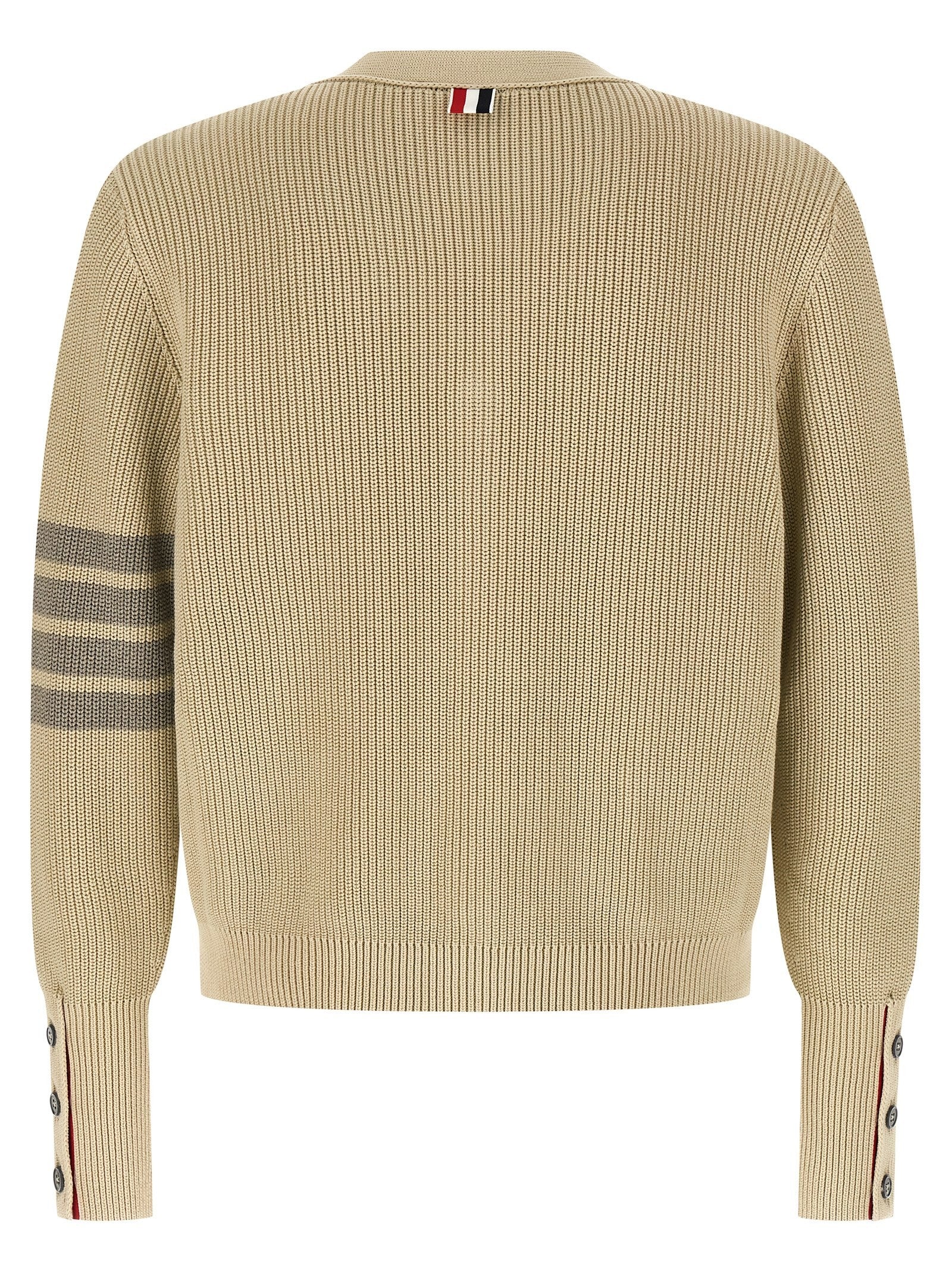 Thom Browne Garment Dye Cardigan Beige