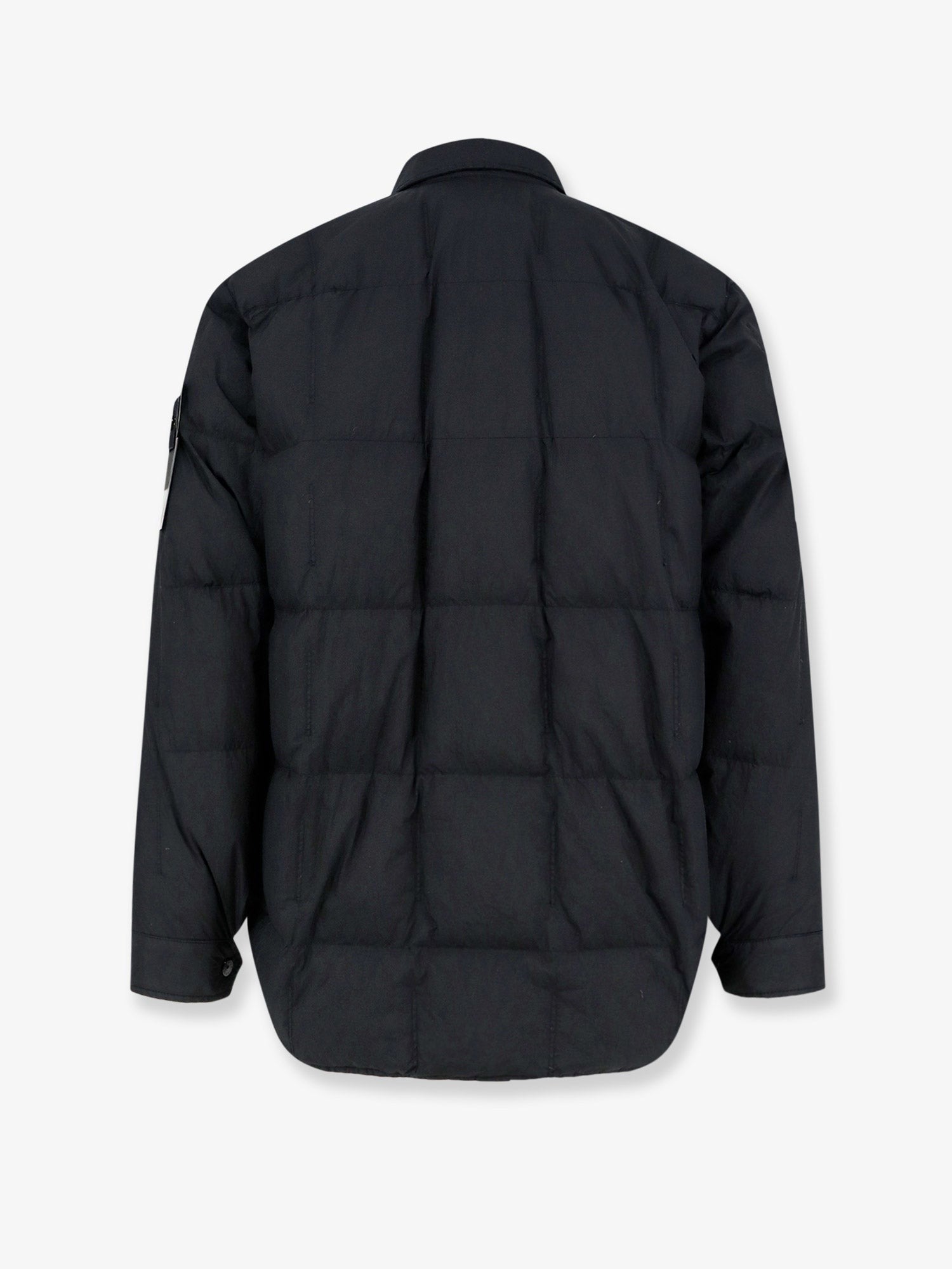 Stone Island Men's Garment Dyed Crinkle Reps NY Recycled Nylon Down Jacket Black