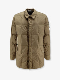 Stone Island Men's Garment Dyed Crinkle Reps NY Recycled Nylon Down Jacket Green