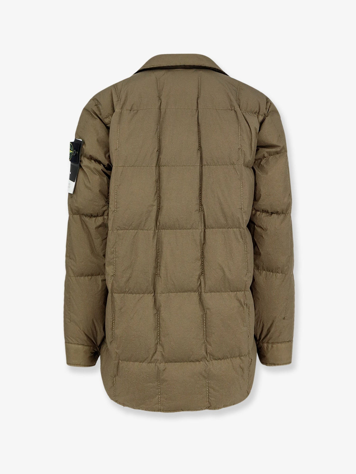 Stone Island Men's Garment Dyed Crinkle Reps NY Recycled Nylon Down Jacket Green