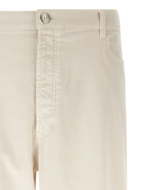 Brunello Cucinelli Garment Dyed Denim Jeans White