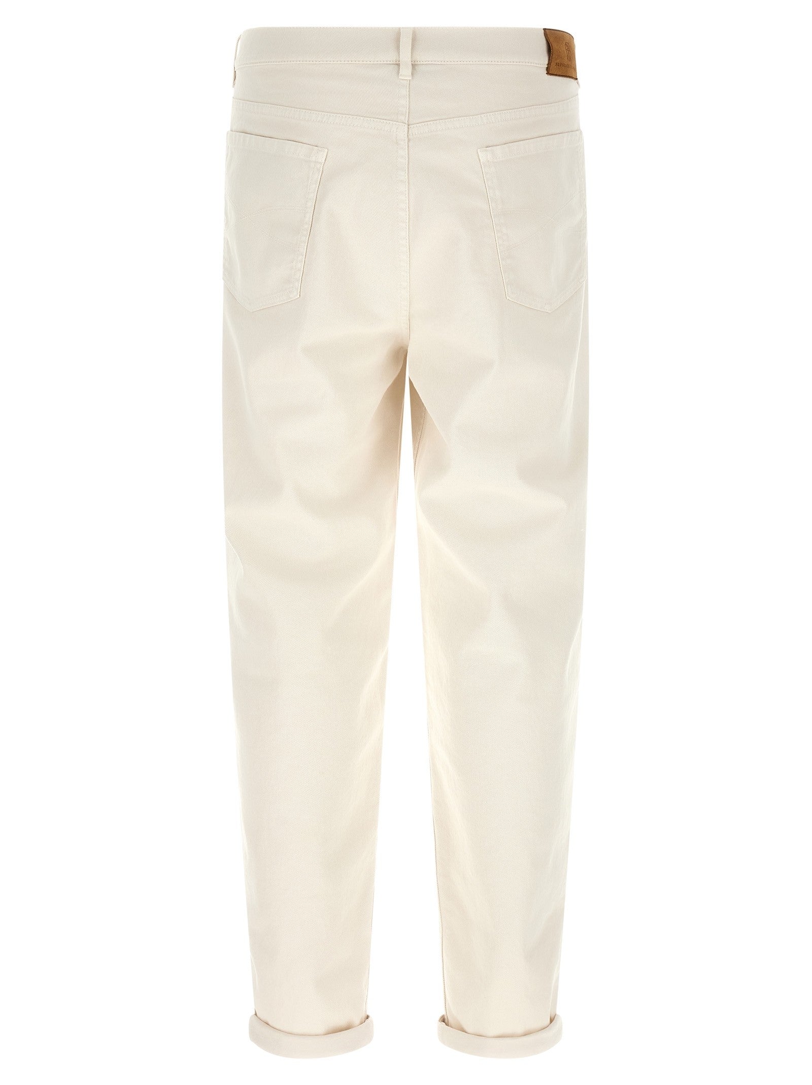 Brunello Cucinelli Garment Dyed Denim Jeans White