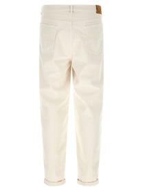 Brunello Cucinelli Garment Dyed Denim Jeans White