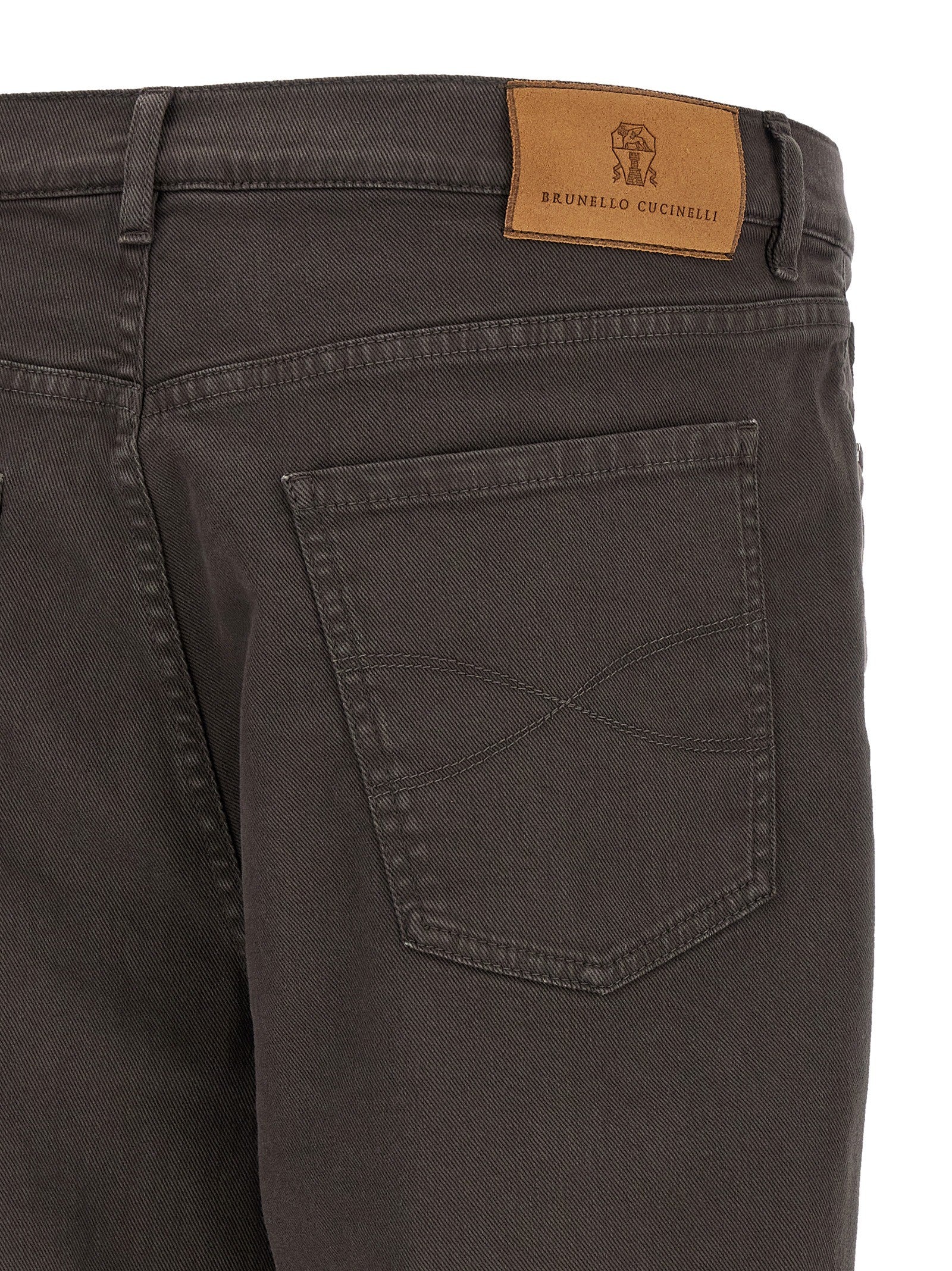Brunello Cucinelli Garment Dyed Denim Jeans Brown