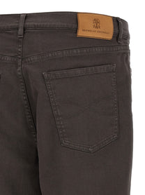 Brunello Cucinelli Garment Dyed Denim Jeans Brown