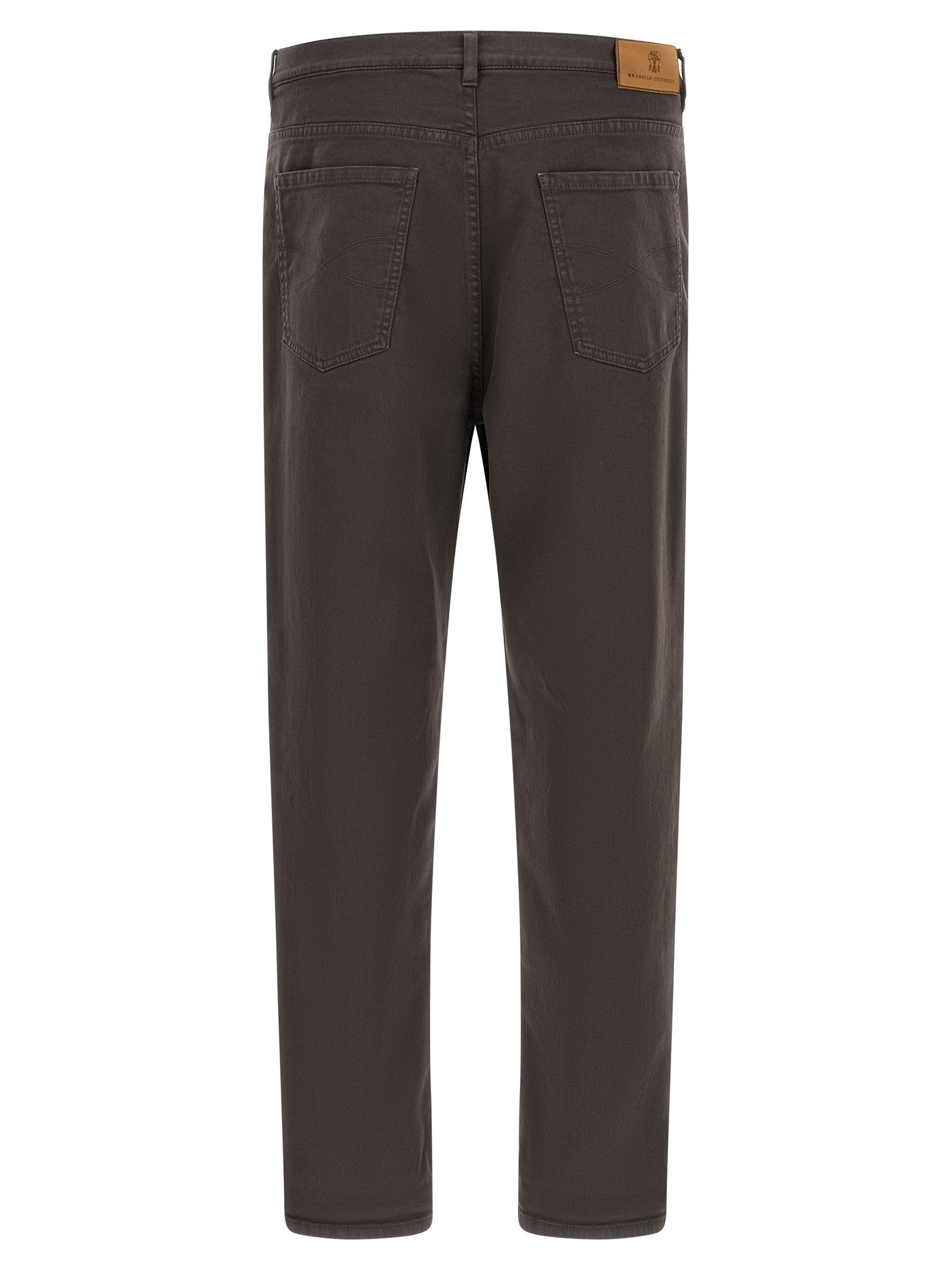 Brunello Cucinelli Garment Dyed Denim Jeans Brown