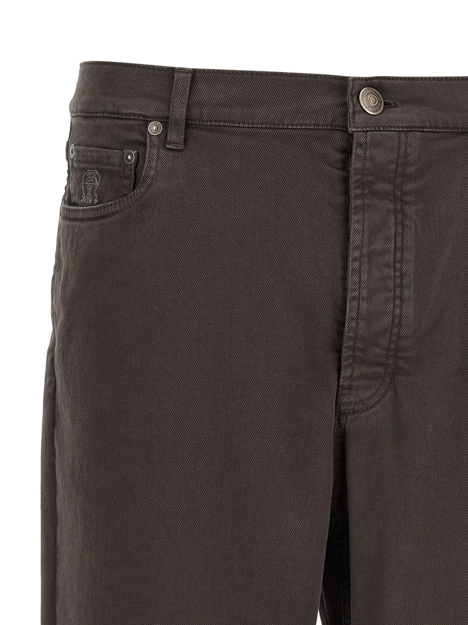 Brunello Cucinelli Garment Dyed Denim Jeans Brown