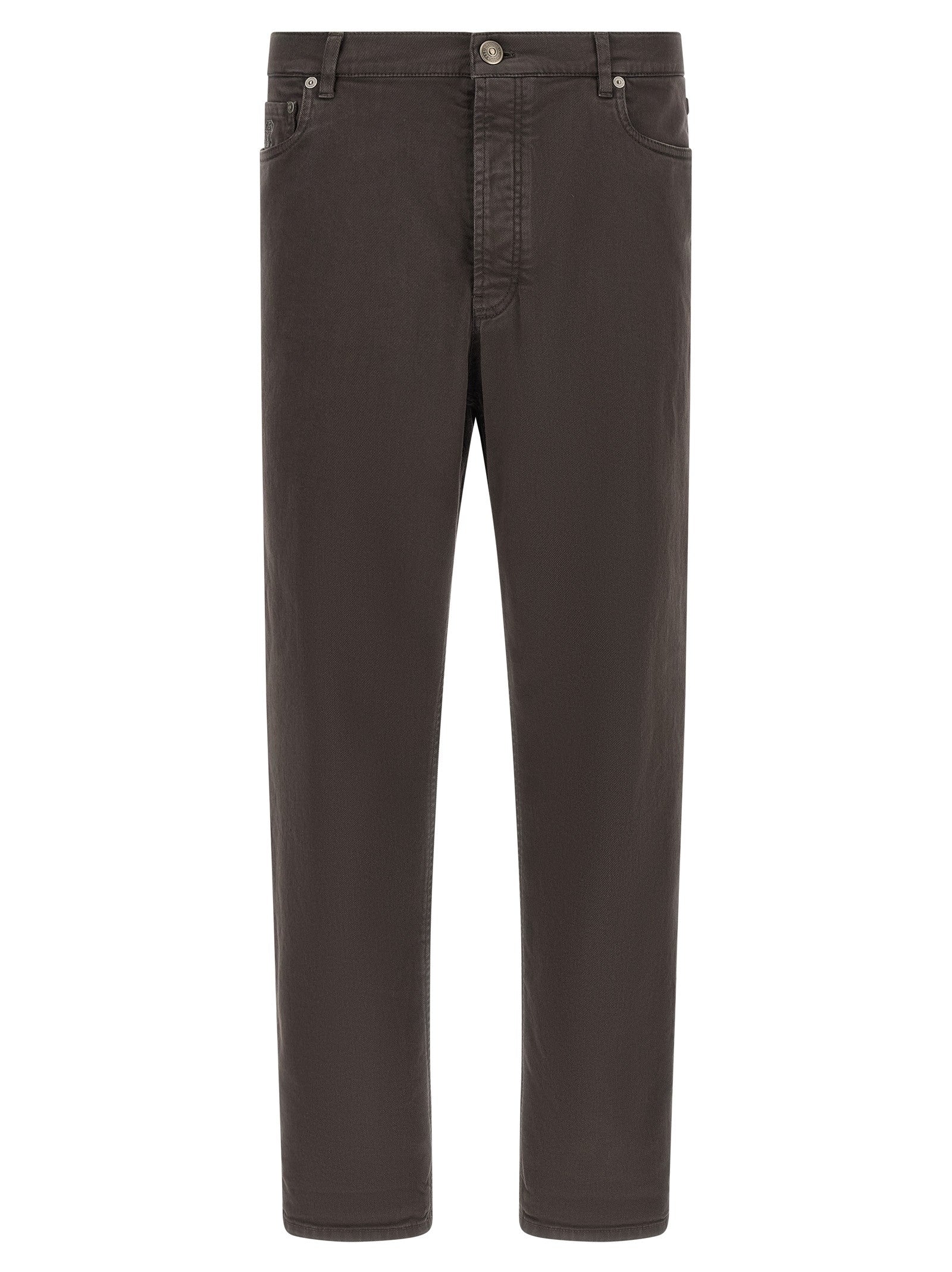 Brunello Cucinelli Garment Dyed Denim Jeans Brown