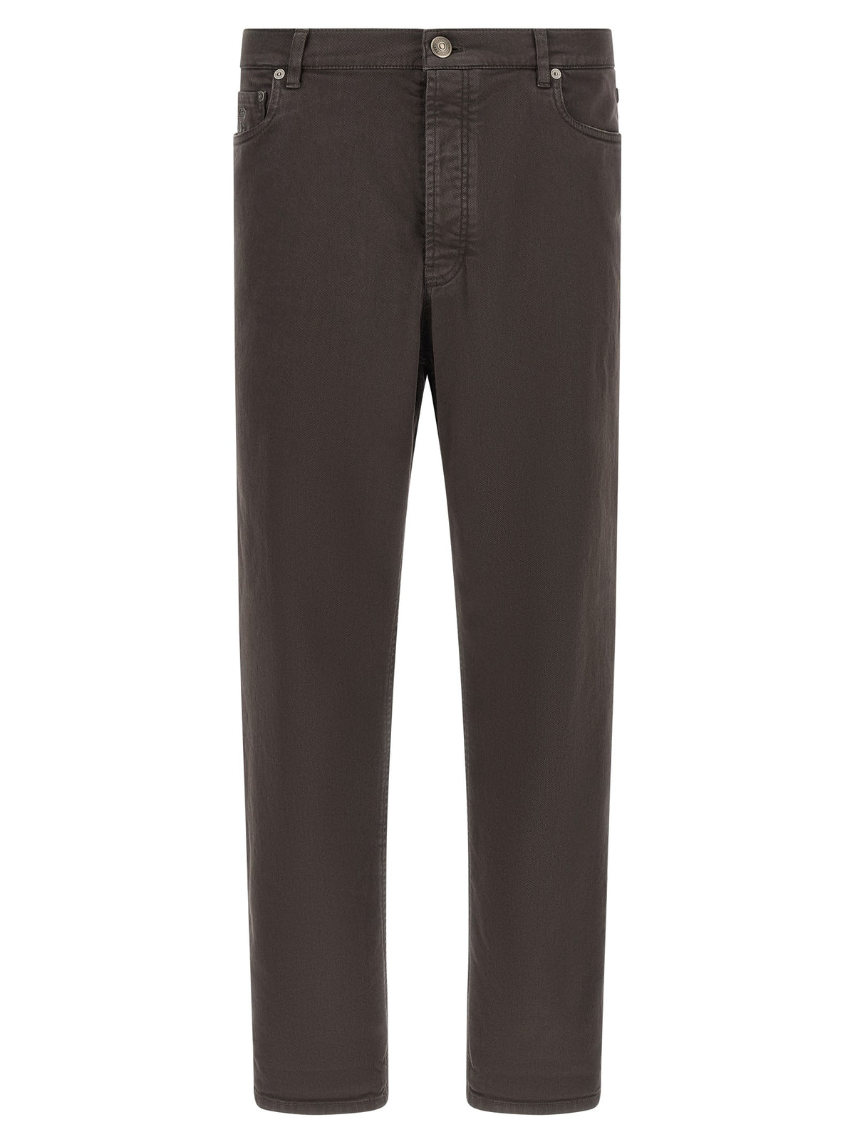 Brunello Cucinelli Garment Dyed Denim Jeans Brown