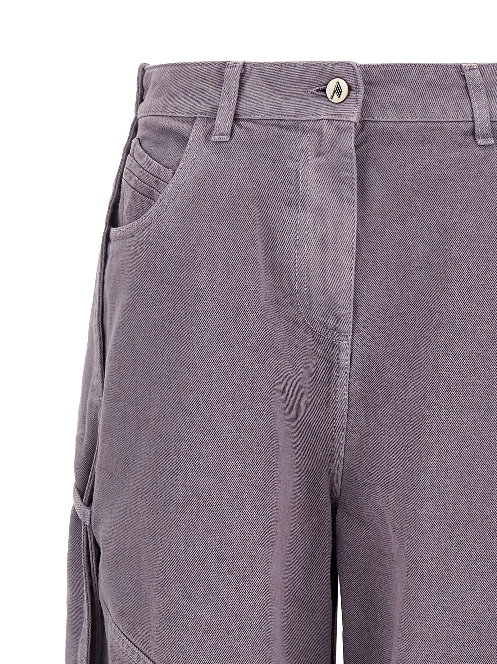 The Attico Garment Dyed Jeans Purple
