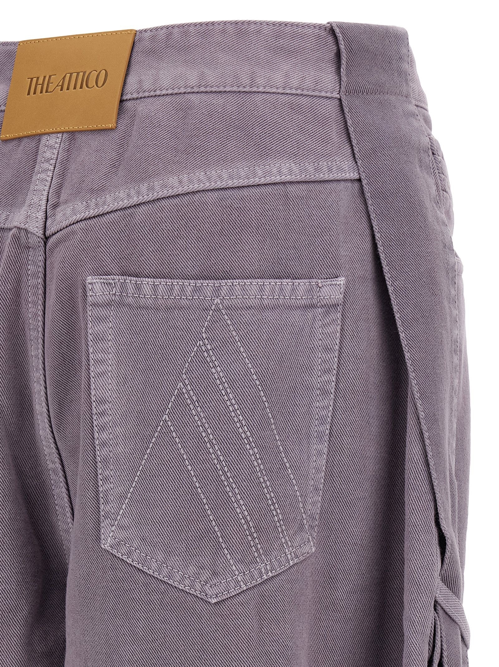 The Attico Garment Dyed Jeans Purple