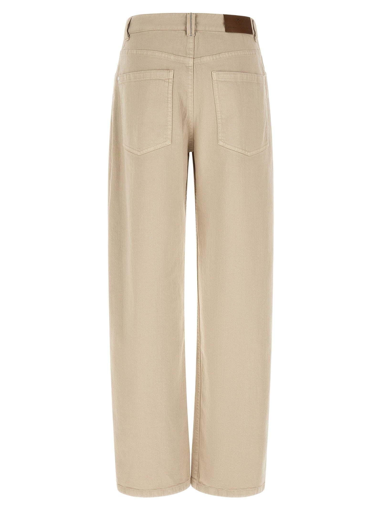 Brunello Cucinelli Garment Dyed Jeans Beige