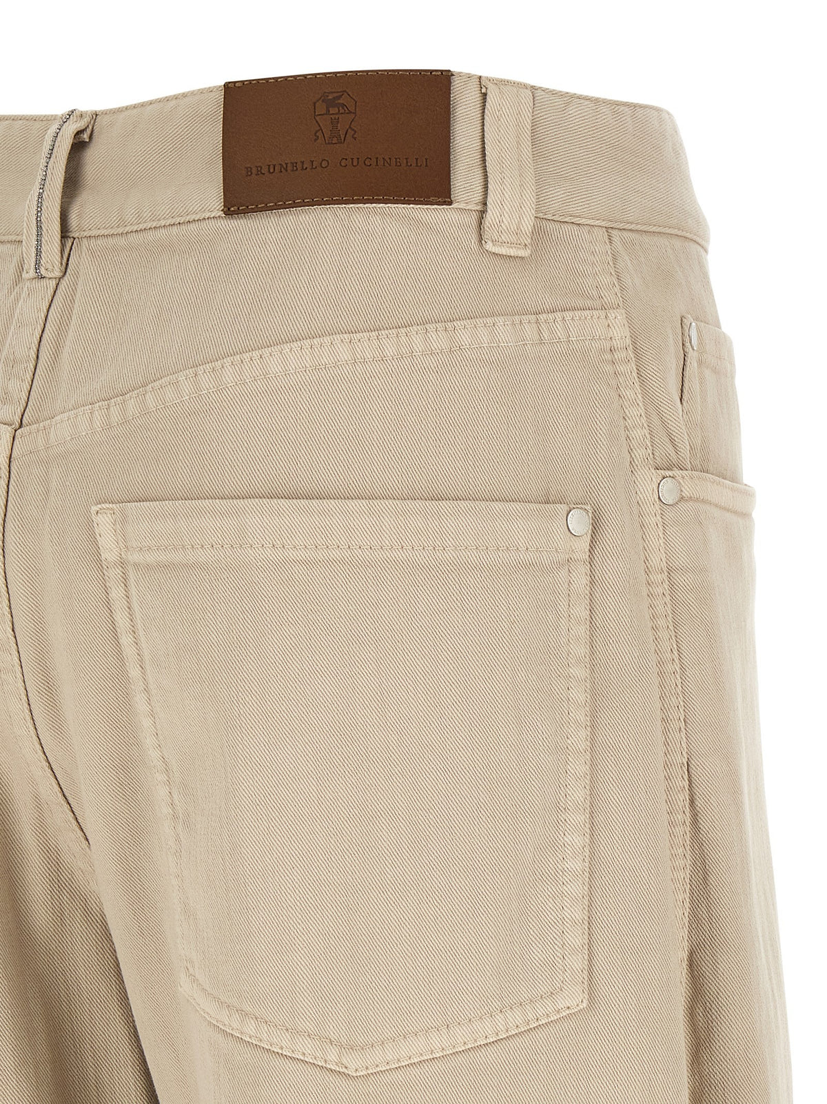 Brunello Cucinelli Garment Dyed Jeans Beige, view 4