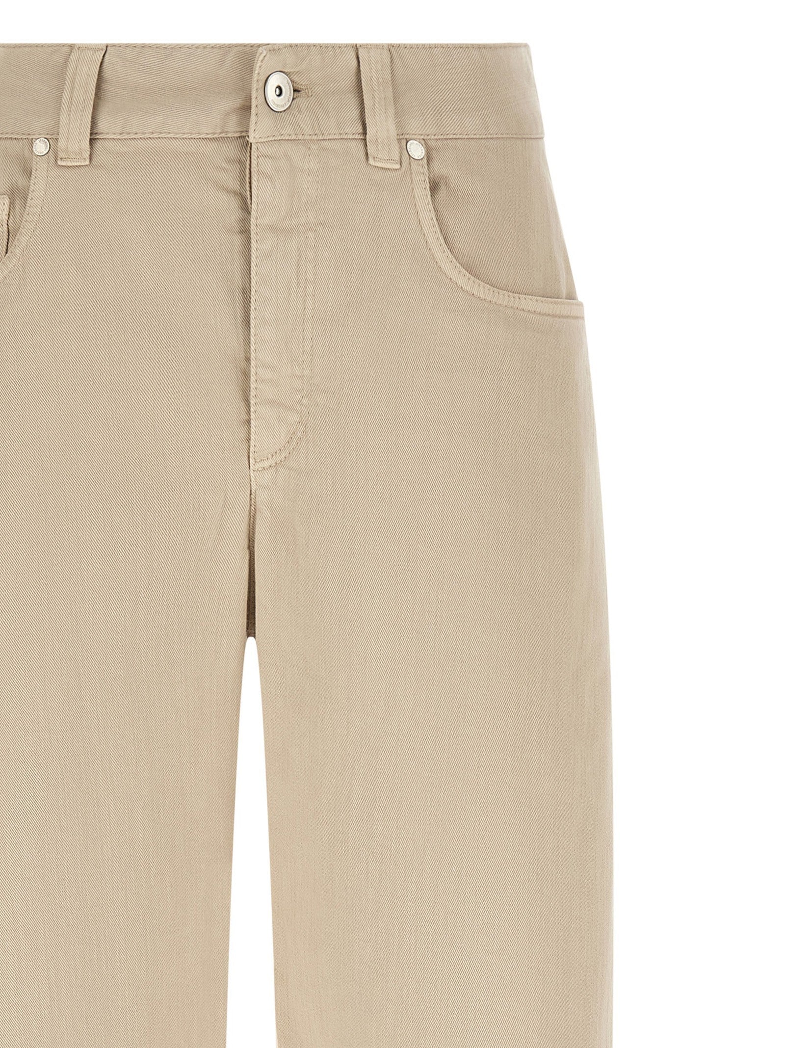 Brunello Cucinelli Garment Dyed Jeans Beige