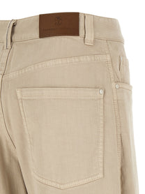 Brunello Cucinelli Garment Dyed Jeans Beige