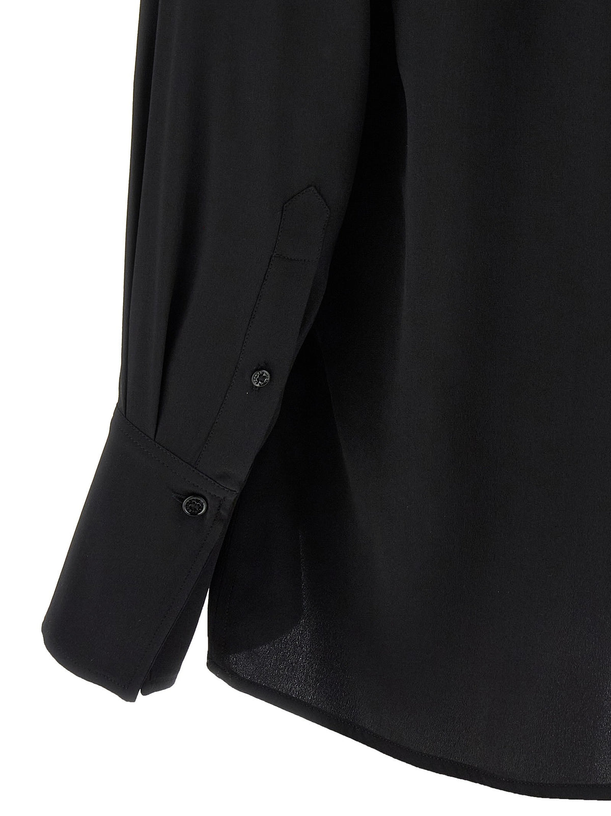 Victoria Beckham Gather Detail Tie Blouse Black