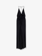 self-portrait Women's Gathered Jersey Long Dress Black, view 5